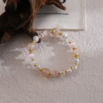 Chinese Style Lily Bracelet with Colored Glass and Bow Design - New for Every Occasion chinese style lily bracelet