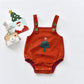 New Christmas Eve Cute Suspenders Romper Onesie Outerwear - Santa’s New Favorite Baby Suspenders Romper Outfit