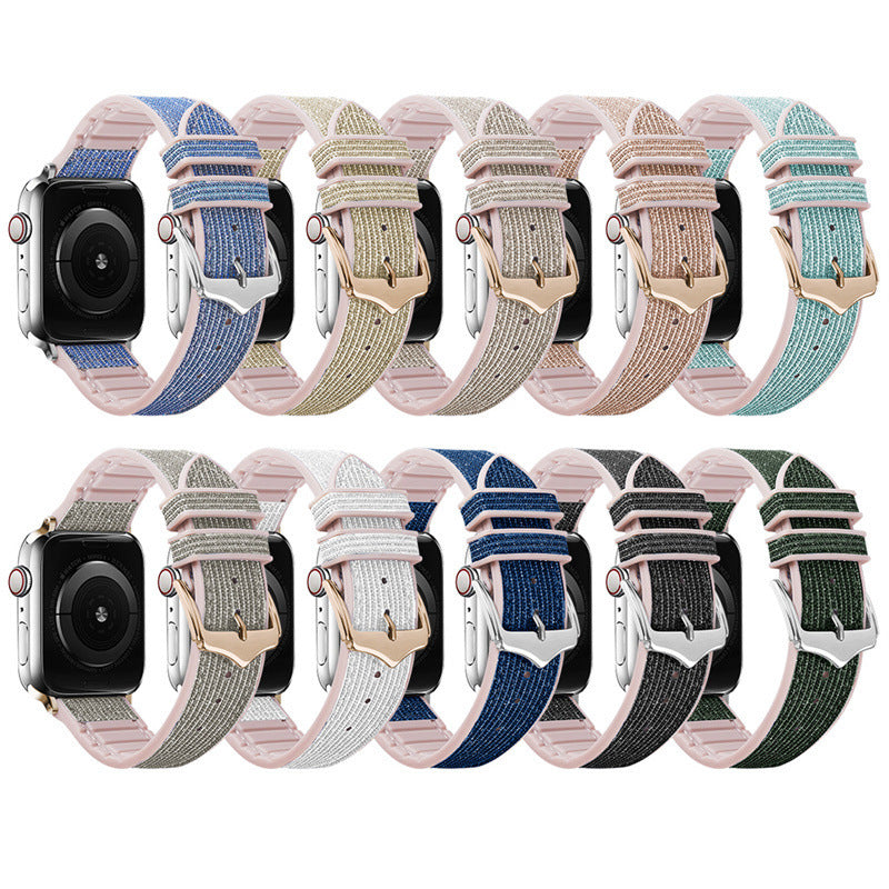 New Color-changing Silicone Leather Shiny Strap - New Color Changing Silicone Leather Watch Strap