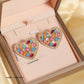 New Cross-border Niche Personalized Creative Elegant Luxury Heart-shaped Inlaid With Colorful Diamonds Simple Hollow