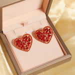 Colorful Alloy Zircon Heart Earrings for Women in the United States and CHF - Heartfelt Bling: Love on a Budget united