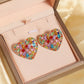 New Cross-border Niche Personalized Creative Elegant Luxury Heart-shaped Inlaid With Colorful Diamonds Simple Hollow