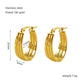 New European And American Style Stainless Steel Gold Pigment Ring Delicate Earrings - Shiny Stainless Steel Earrings