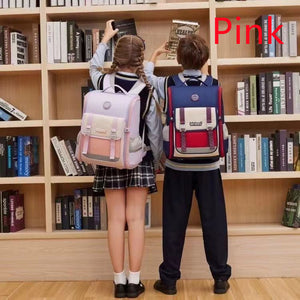 Children’s School Book Bag for Grade 3-4 in Pink or Blue - Protect Your Spine with a Cute Schoolbag Adventure united