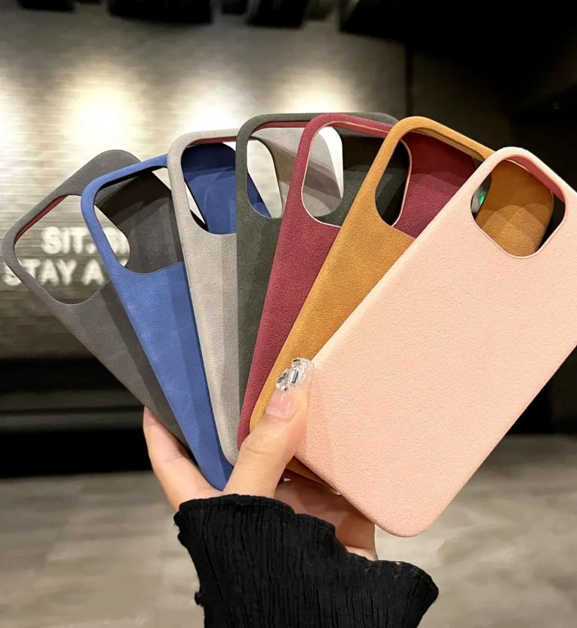 New High-grade Solid Color Suede Phone Case - High-Grade Solid Color Suede Phone Case for Pro Max