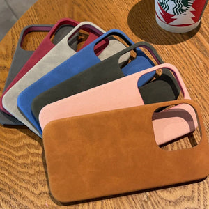 New High-grade Solid Color Suede Phone Case - High-Grade Solid Color Suede Phone Case for Pro Max