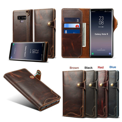 New leather case for mobile phone case - New Leather Mobile Phone Case Handmade for Samsung Note9