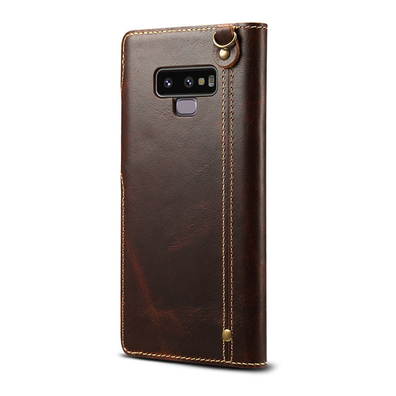 New leather case for mobile phone case - New Leather Mobile Phone Case Handmade for Samsung Note9