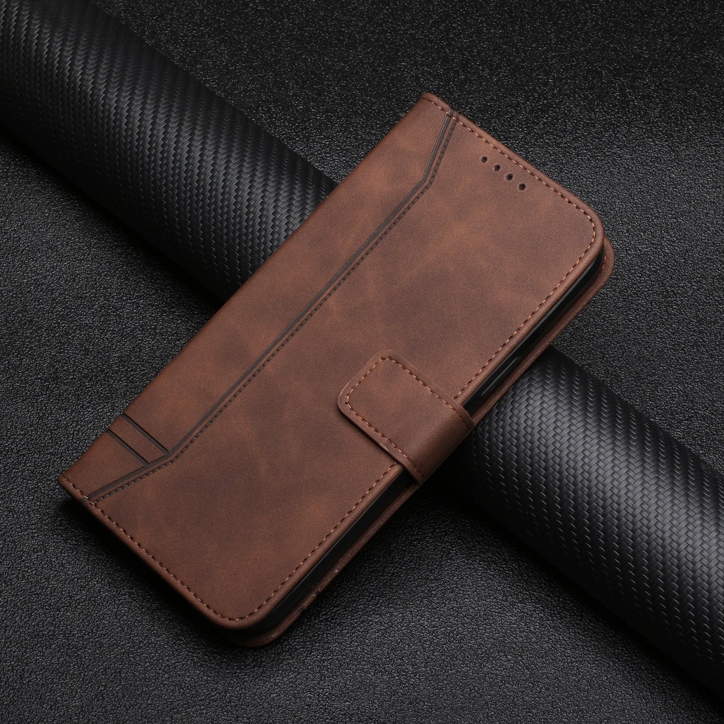 Matte Solid Color Flip Card Wallet for Samsung TPU PU Leather Cases - New matte solid color flip card wallet