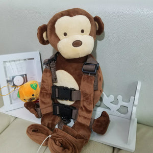 New monkey against lost knapsack cartoon children’s book bag baby safety step belt Toy Plush bag - Lost Knapsack