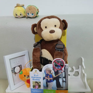 New monkey against lost knapsack cartoon children’s book bag baby safety step belt Toy Plush bag - Lost Knapsack