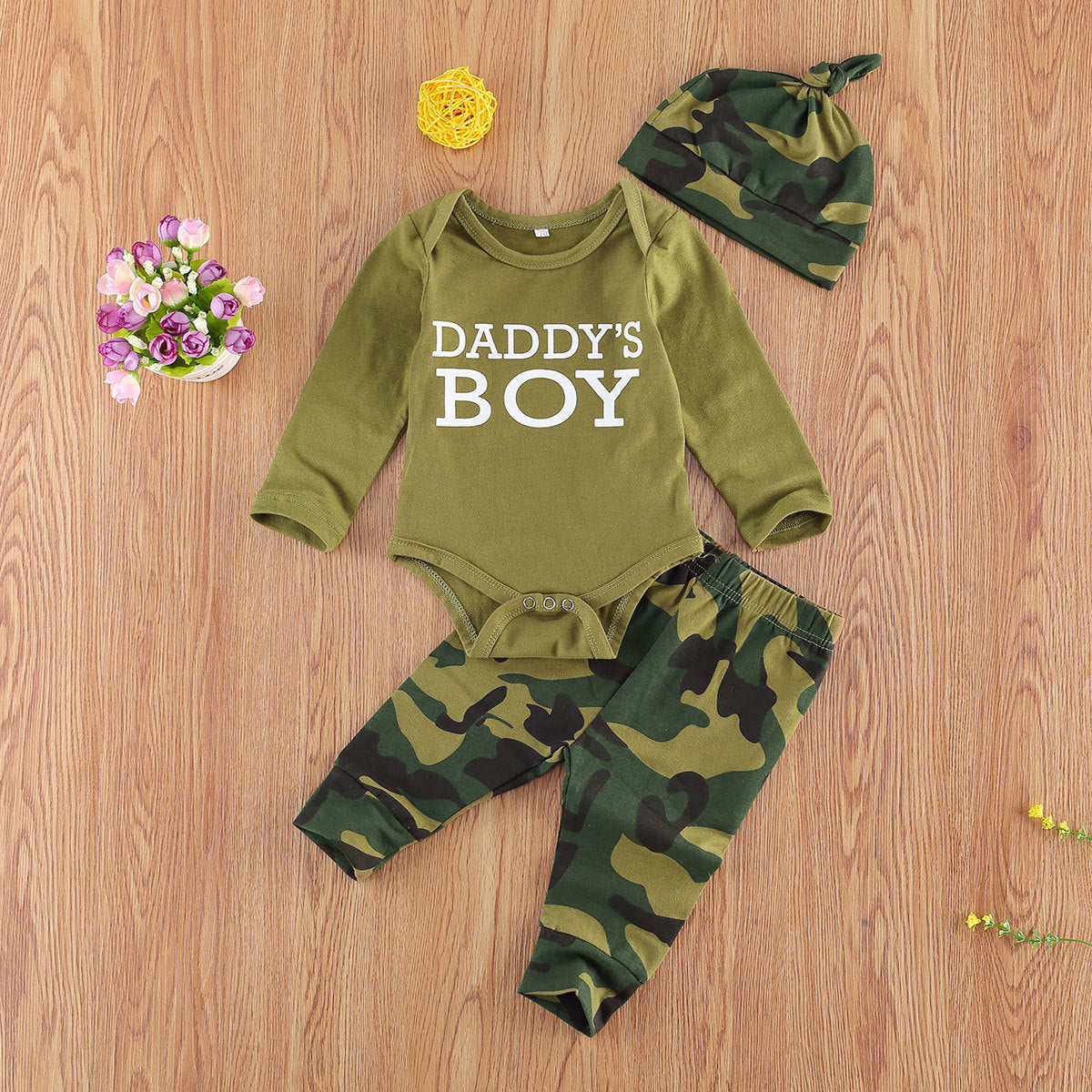 New Products Set Letter Camouflage Printed Children Set - Camo Cuties Uniting Style with Main Fabric Magic