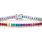 New Rainbow Zircon Bracelet Female S925 Silver - New Rainbow Zircon Bracelet in S925 Silver