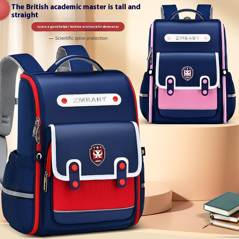 New Sesame Baby Primary School Schoolbag Grade 1-3-6 British Style Boys’ Schoolbag Lightweight Girls Backpack