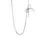 New Stainless Steel Blade Chain Plated 18K Gold Necklace Female - Shiny Bow Necklace for Stylish Steel Queens