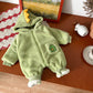 Newborn Autumn And Winter Fleece-lined Thickened Jumpsuit - Tiny Tots Stay Toasty in Fleece-tastic Jumpsuit