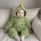 Newborn Autumn And Winter Fleece-lined Thickened Jumpsuit - Tiny Tots Stay Toasty in Fleece-tastic Jumpsuit