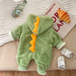 Newborn Autumn And Winter Fleece-lined Thickened Jumpsuit - Tiny Tots Stay Toasty in Fleece-tastic Jumpsuit