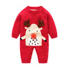 Newborn Baby Clothes Baby Crawling Clothes Thickening Out Baby Harness - Horned elk head