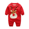 Newborn Baby Clothes Baby Crawling Clothes Thickening Out Baby Harness - Red face deer