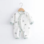 Newborn Clothes Pure Cotton Boneless Baby Jumpsuit Four Seasons Bandage - Pure Cotton Baby Jumpsuit for All Seasons