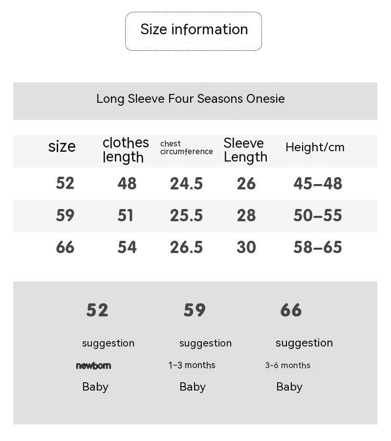 Newborn Clothes Pure Cotton Boneless Baby Jumpsuit Four Seasons Bandage - Pure Cotton Baby Jumpsuit for All Seasons