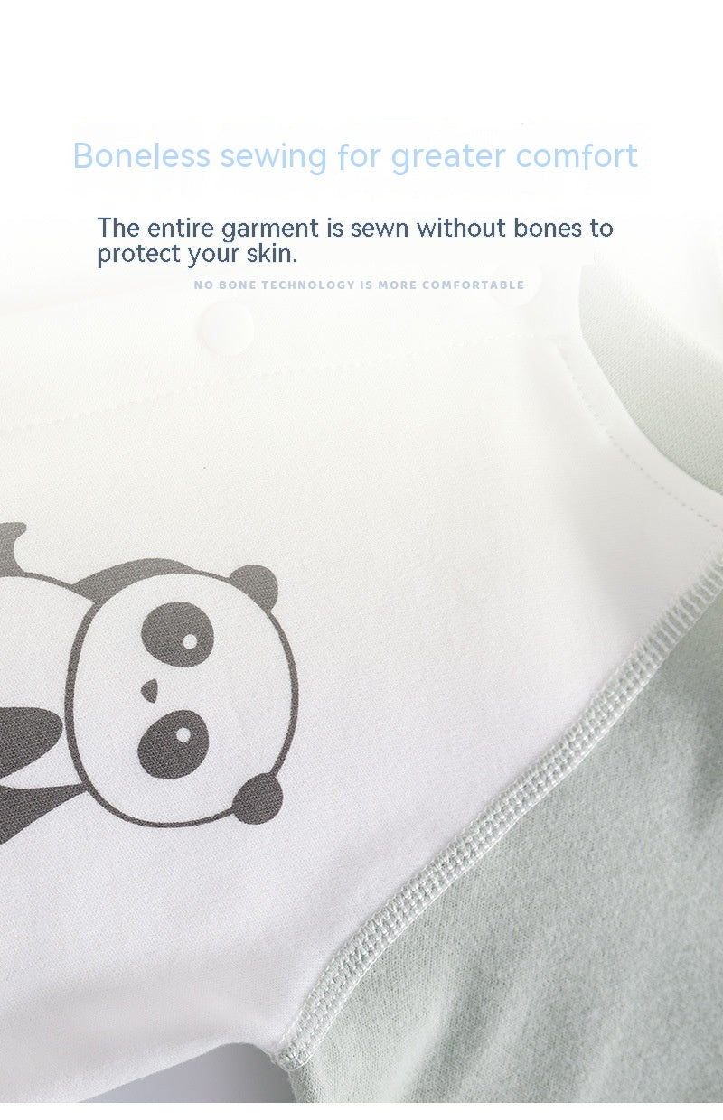 Newborn Clothes Pure Cotton Boneless Baby Jumpsuit Four Seasons Bandage - Pure Cotton Baby Jumpsuit for All Seasons