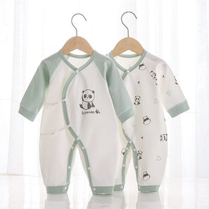 Newborn Clothes Pure Cotton Boneless Baby Jumpsuit Four Seasons Bandage - Pure Cotton Baby Jumpsuit for All Seasons