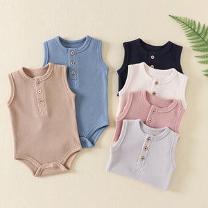 Newborn Jumpsuit Sleeveless Triangle Rompers - Newborn Triangle Rompers for Tiny Trendsetters