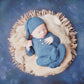 Newborn Photography Knitted Jumpsuit Long Tail Hat Two-piece Set - Cute Knitted Jumpsuit and Tail Hat for Tiny Models