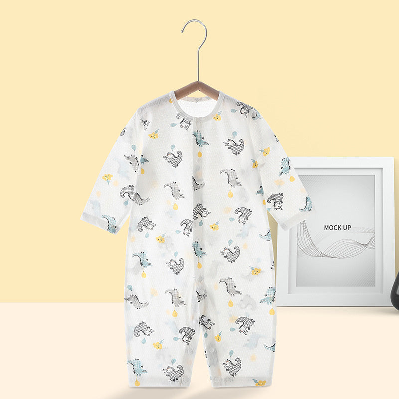 Newborn Pure Cotton Spring And Autumn Pajamas Air Conditioning Clothes - Cozy Cotton PJs for Your Tiny Nap Champion