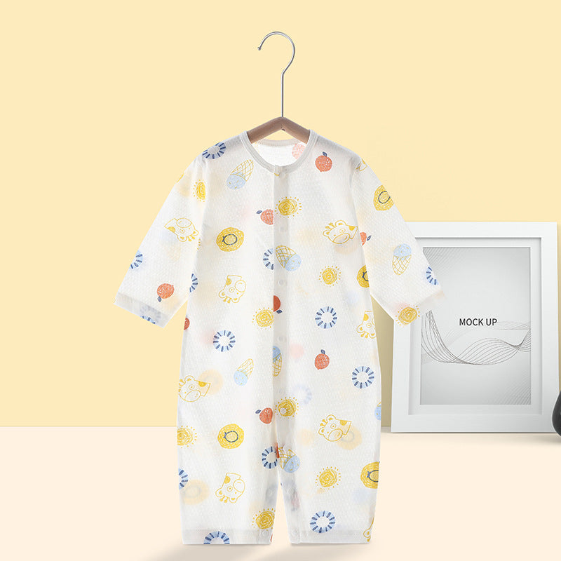 Newborn Pure Cotton Spring And Autumn Pajamas Air Conditioning Clothes - Comfy Cotton Pajamas for Tiny Nap Champions