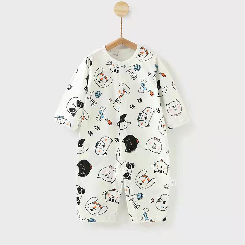 Newborn Pure Cotton Spring And Autumn Pajamas Air Conditioning Clothes - Comfy Cotton Pajamas for Tiny Nap Champions