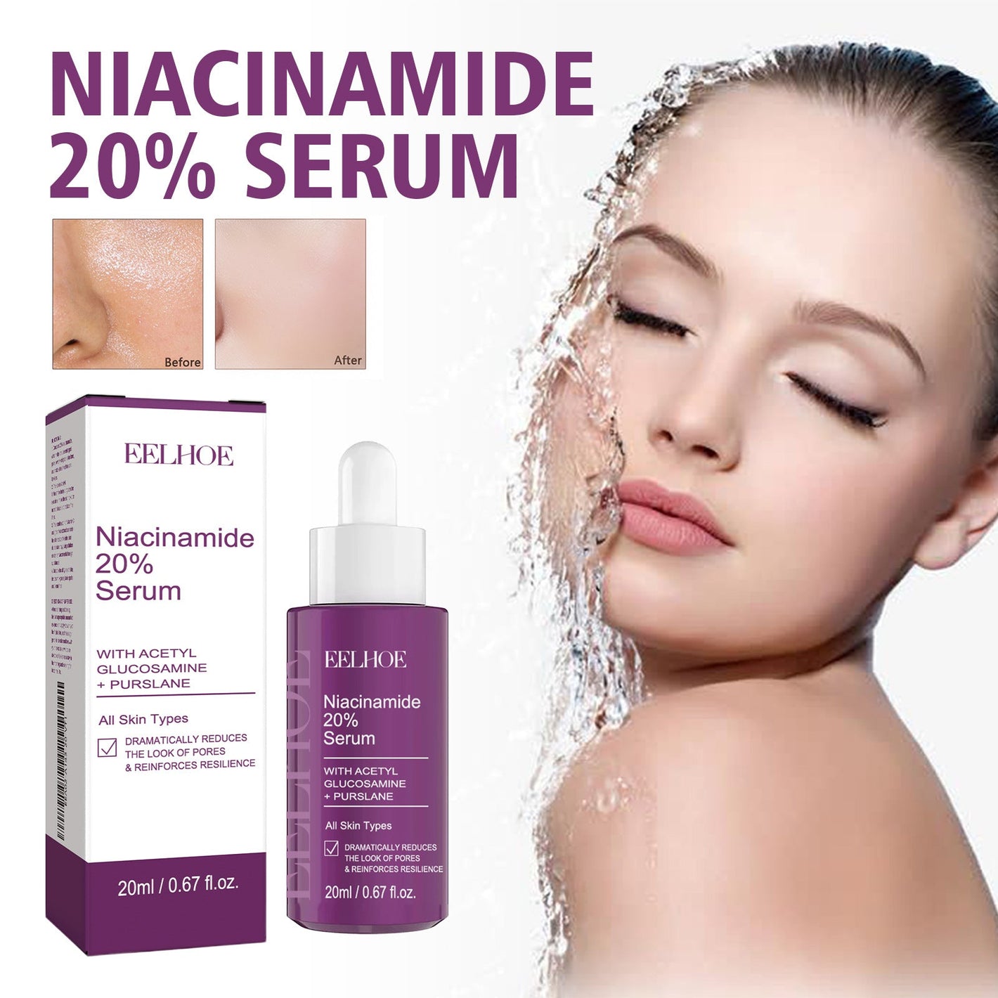 Niacinamide Firming Serum 20ml Anti Aging Face for Tightening and Lifting