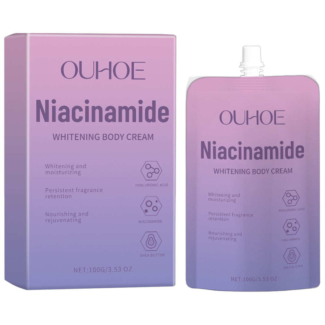 Niacinamide Whitening Body Cream with Hyaluronic Acid and Shea Butter - niacinamide whitening body cream