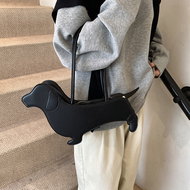 Niche Commuter Portable Square PU Bag with Mobile Phone and Document Compartments - Teleplus creative style niche