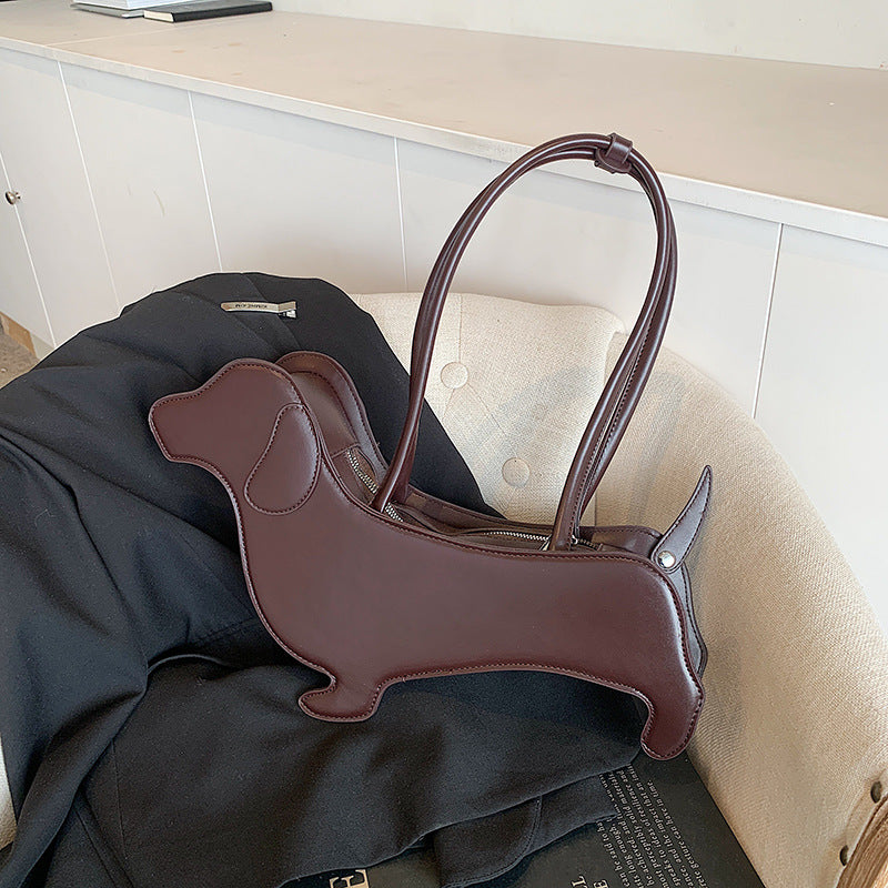 Niche Commuter Portable Square PU Bag with Mobile Phone and Document Compartments - Teleplus creative style niche