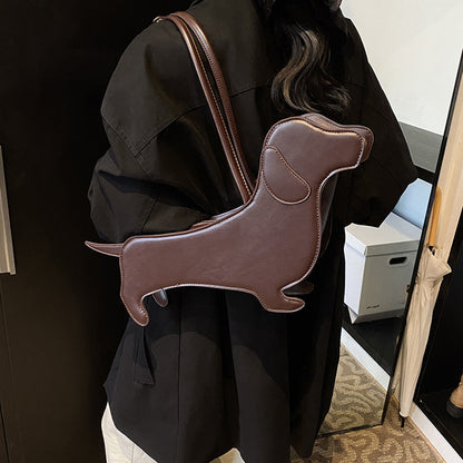 Niche Commuter Portable Square PU Bag with Mobile Phone and Document Compartments - Teleplus creative style niche