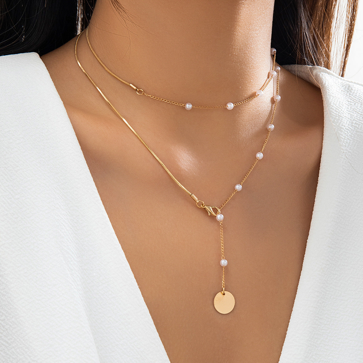 Design Pearl Necklace with Gold Plating Niche Chain - for Everyday Elegance niche design pearl necklace