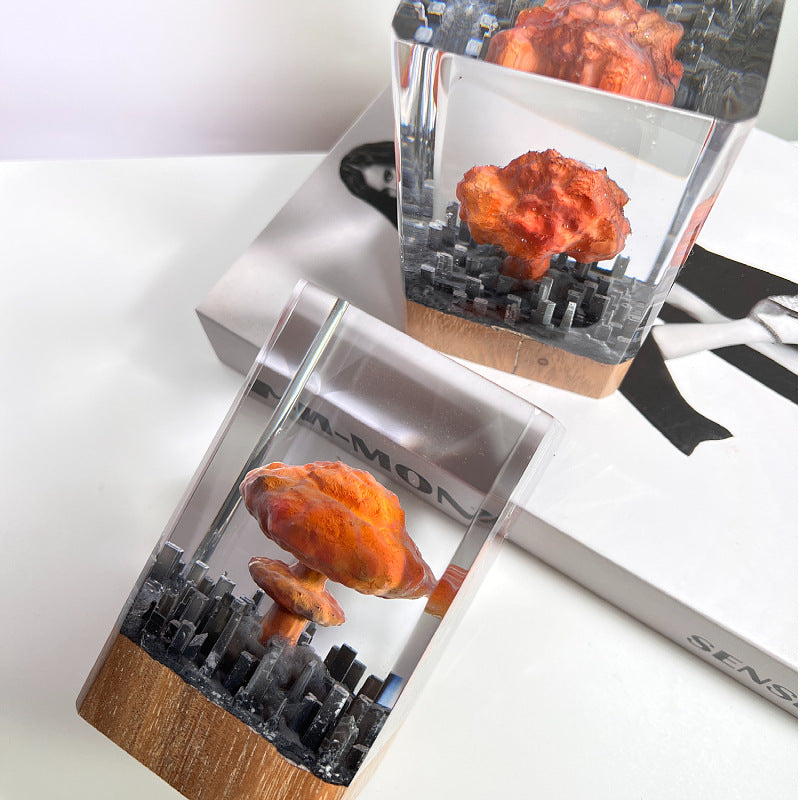 Night Lamp Decoration with Explosion Mushroom Resin Atomic Bomb Effect - Teleplus night lamp decoration atomic bomb