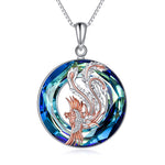 Nirvana Phoenix Necklace Sterling Silver Crystal Phoenix Jewelry Necklaces for Women - Phoenix Necklace to Ignite