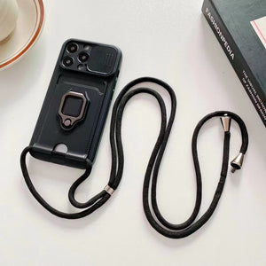 Non Apple Compatible Push Window Card with Diagonal Strap Lanyard - Teleplus push window card ring diagonal strap
