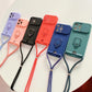 Non Apple Compatible Push Window Card with Diagonal Strap Lanyard - Teleplus push window card ring diagonal strap