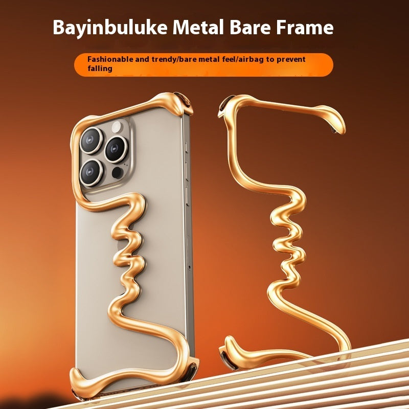 Non Apple Metal Frameless Half Pack for iPhone Models - Phone Case the Bold and Brave metal frameless half pack phone