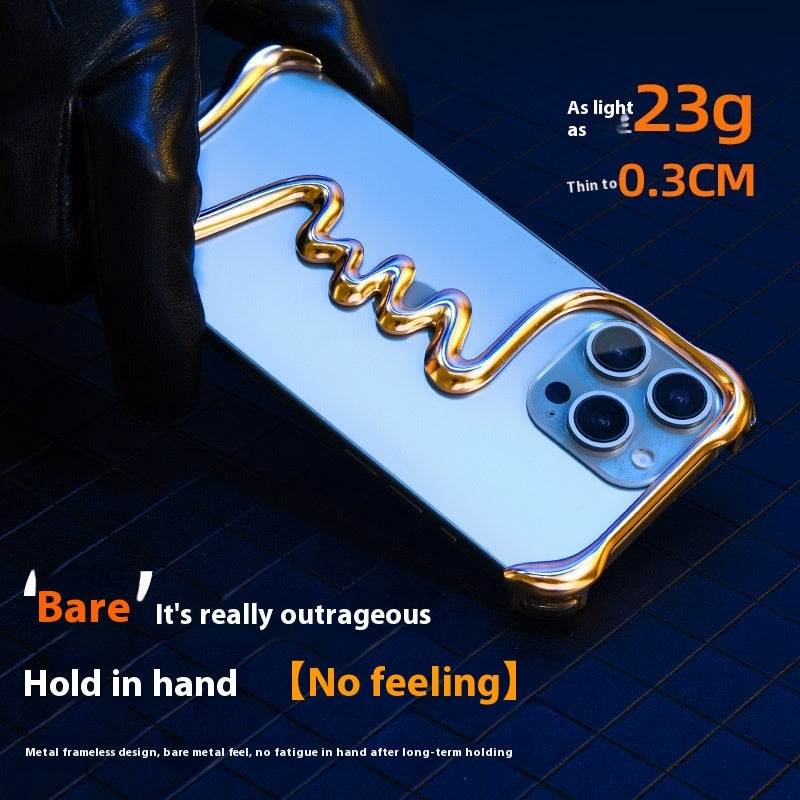 Non Apple Metal Frameless Half Pack for iPhone Models - Phone Case the Bold and Brave metal frameless half pack phone