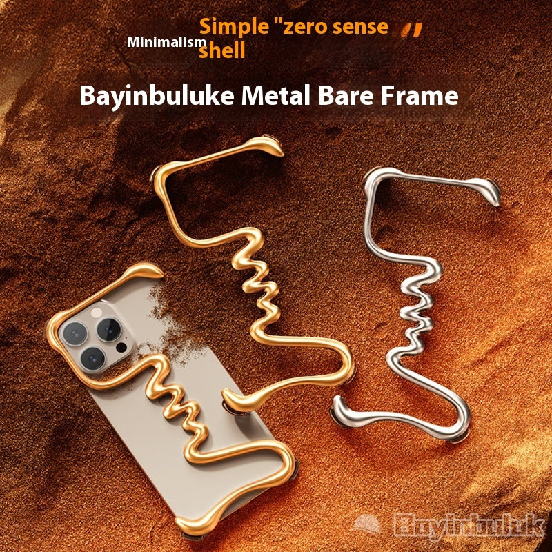 Non Apple Metal Frameless Half Pack for iPhone Models - Phone Case the Bold and Brave metal frameless half pack phone