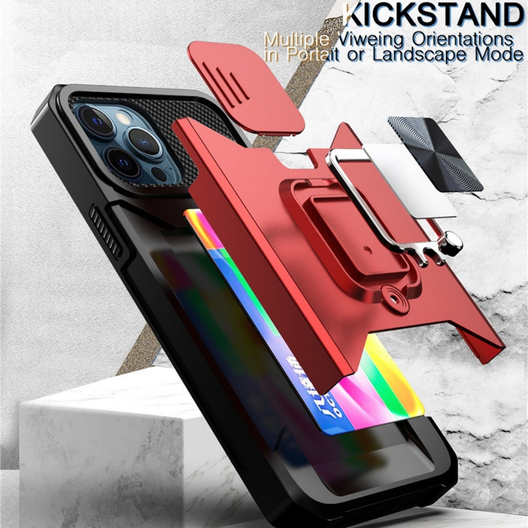 Non Apple Protective Cover Ring with Sliding Window for iPhone Models - Drop-resistant Phone Case Goofballs protective