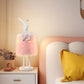 Nordic Bedroom Bedside Lamp with Rabbit Feather Table Light Covers - Teleplus Cover nordic bedroom bedside rabbit