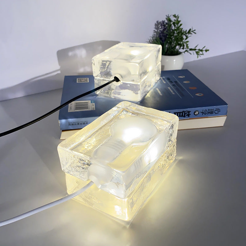 Nordic Block Lamp with Glow Brick Modern Design 220V Ice Cube - nordic block lamp glow brick modern