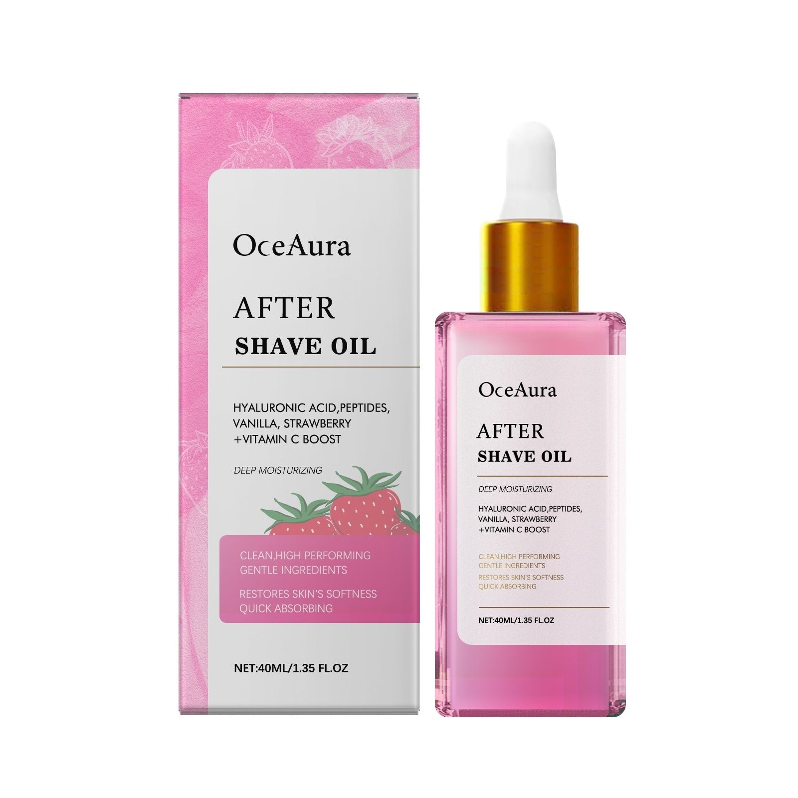 Nourishing Facial Oil with Jojoba Seed Hyaluronic Acid and Strawberry Extract - jojoba seed oil hyaluronic acid